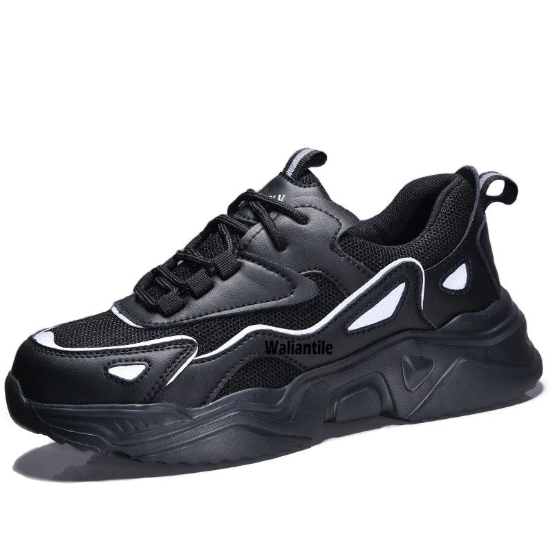 Waliantile Men Women Safety Shoes Sneakers For Industrial Working Puncture Proof Work Boots Indestructible Steel Toe Footwear
