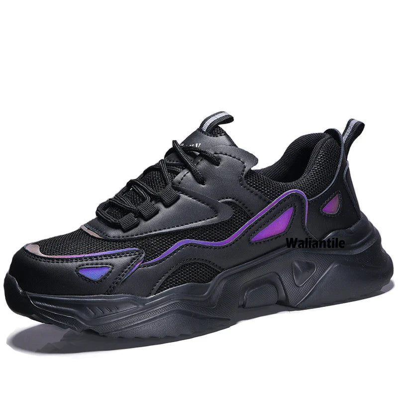 Waliantile Men Women Safety Shoes Sneakers For Industrial Working Puncture Proof Work Boots Indestructible Steel Toe Footwear
