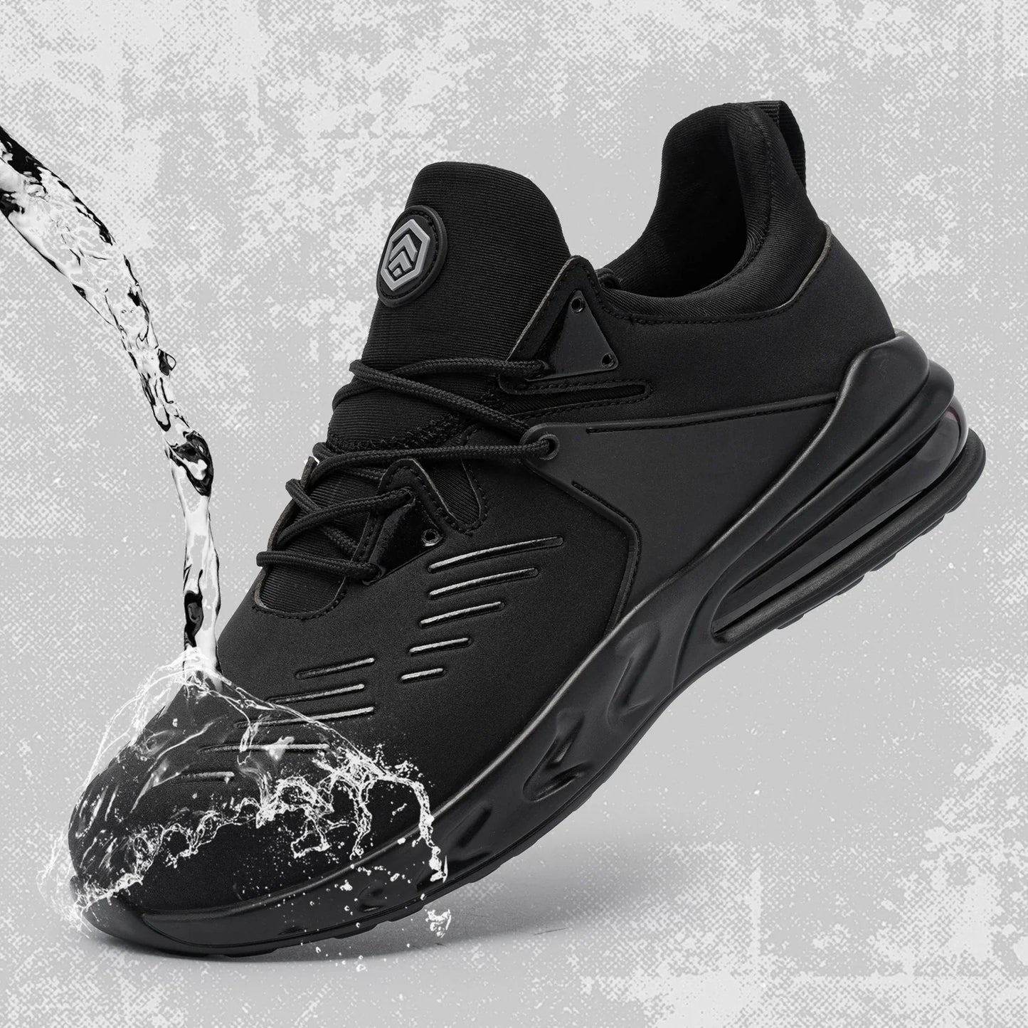 LARNMERN Mens ’Safety Shoes SRC Non Slip Women Steel Toe Work Shoes Waterproof Shock proof Construction Sneaker